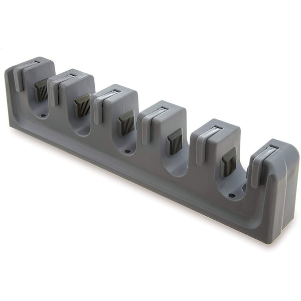 Carlisle Foodservice Roll N Grip Plus Mop & Broom Holder, Light Blue - 4073700