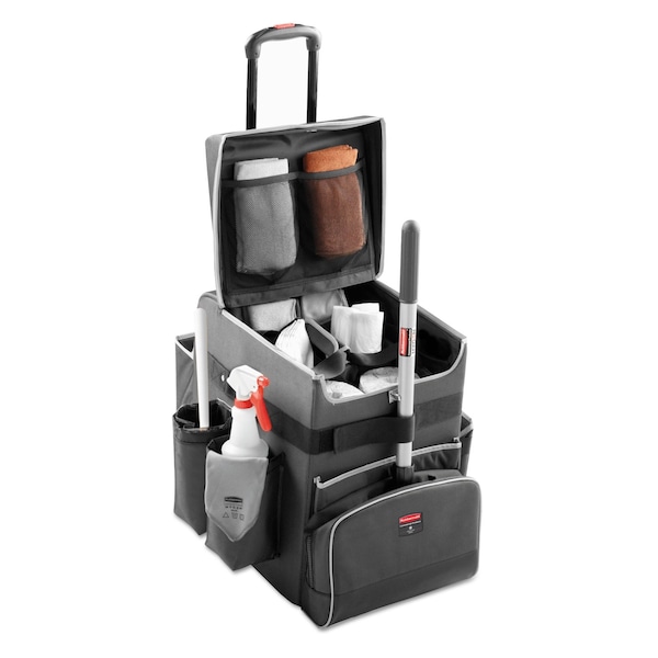 Rubbermaid Commercial Executive Quick Cart, Large, 14 1/4 x 16 1/2 x 25, Dark Gray - 1902465