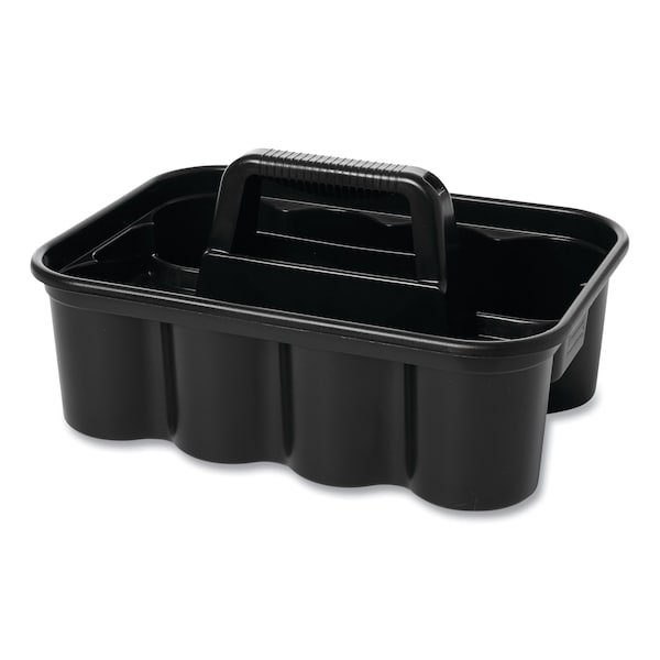 Rubbermaid Commercial Deluxe Carry Caddy, 8-Compartment, 15w x 7.4h, Black - FG315488BLA