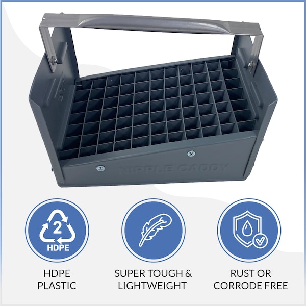 American Built Pro Nipple Caddy, 12 in Nipples  polyethylene , 77 pc Capacity - T1005 P1