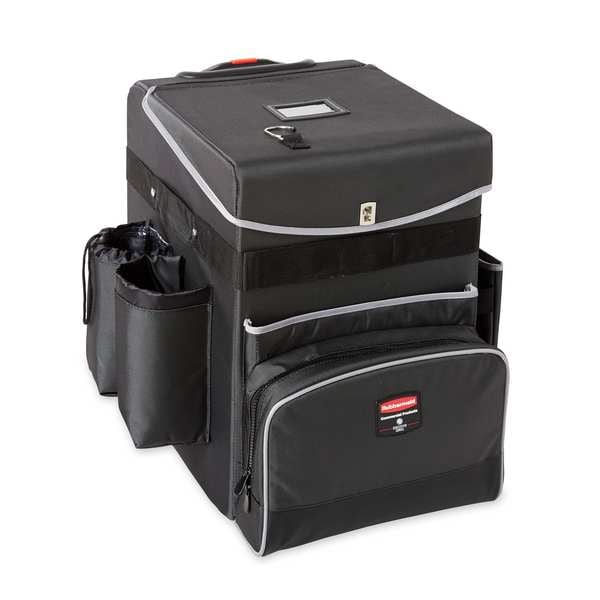 Rubbermaid Commercial Housekeeping Cart, Black, 21-1/4 in.H - 1902466