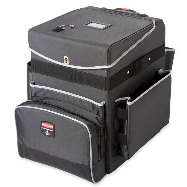 Rubbermaid Commercial Housekeeping Cart, Black, 21-1/4 in.H - 1902466