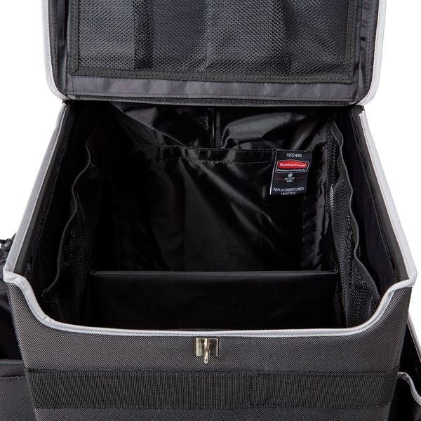 Rubbermaid Commercial Housekeeping Cart, Black, 21-1/4 in.H - 1902466