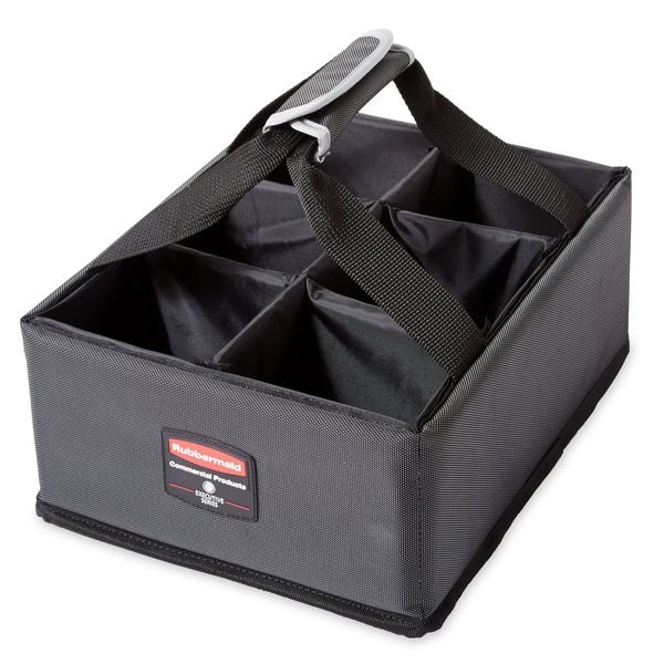 Rubbermaid Commercial Housekeeping Cart, Black, 21-1/4 in.H - 1902466