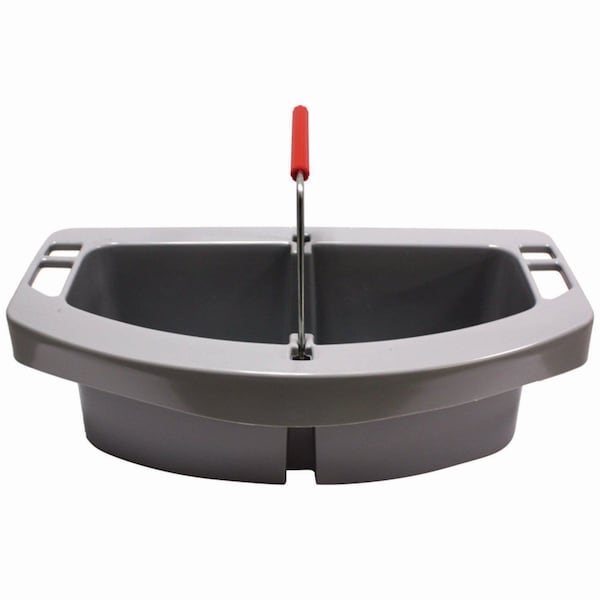 Rubbermaid Commercial Maid Caddy, 2-Compartment, 16w x 9d x 5h, Gray - FG264900GRAY
