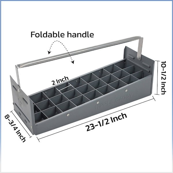 American Built Pro Nipple Caddy, 2 in Nipples Polyethylene, 27 pc Capacity, 2PK - T1020 P2