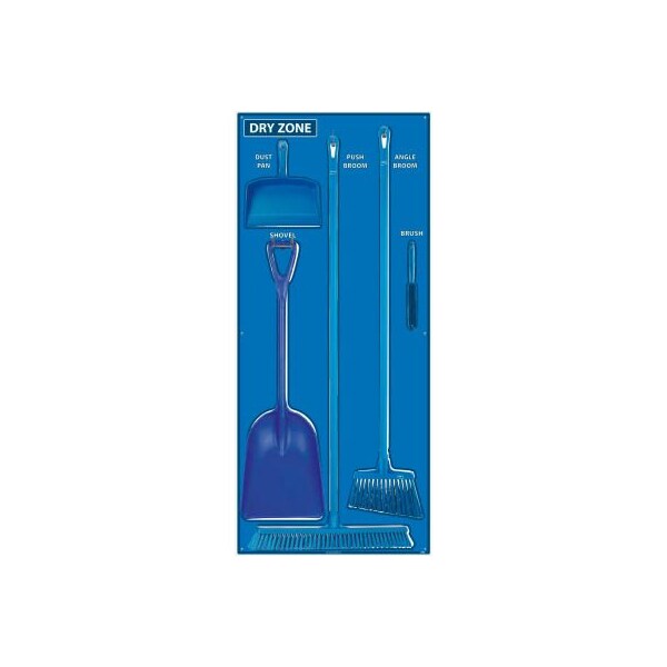 National Marker Co National Marker Dry Zone Shadow Board Combo Kit, Blue/White, 68 X 30, Pro Series Acrylic - - SBK129FG