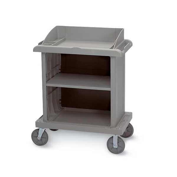 Rubbermaid Commercial Compact Housekeeping Cart, Black - FG619000BLA