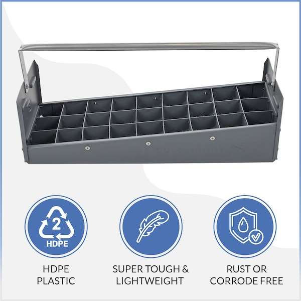 American Built Pro Nipple Caddy, 2 in Nipples  Polyethylene, 27 pc Capacity - T1020 P1