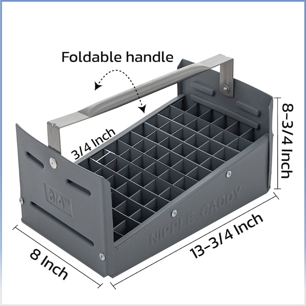 American Built Pro Nipple Caddy, 34 in Nipples   Polyethylene , 66 pc Capacity, 4PK - T1007 P4