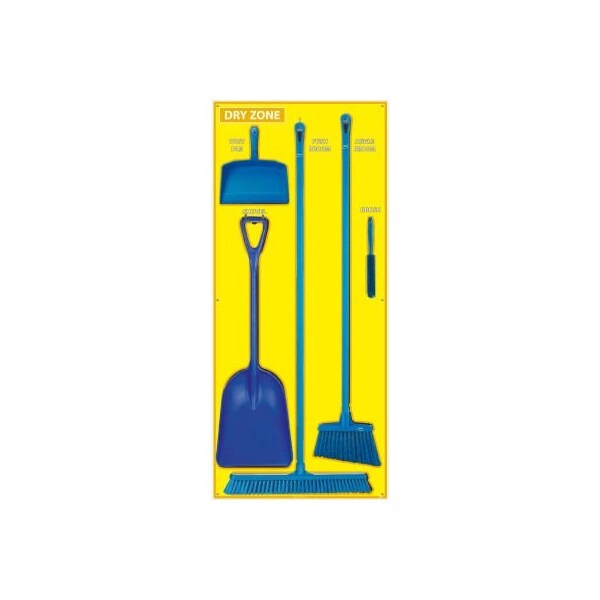 National Marker Co National Marker Dry Zone Shadow Board Combo Kit, Yellow/Black, 68 X 30, Pro Series Acrylic - - SBK140FG
