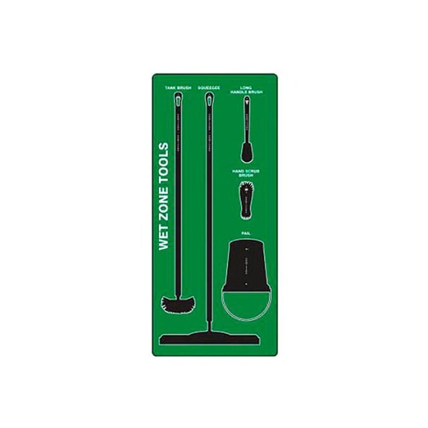 Accuform Accuform Signs Wet Zone Store-Board, Accu-Shield FB-X, Green on Black - PSB911GNBK