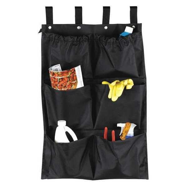 Hospitality 1 Source Caddy Bag, 6 Pocket, 19in X 32in, Black, 6PK - CB6BLK