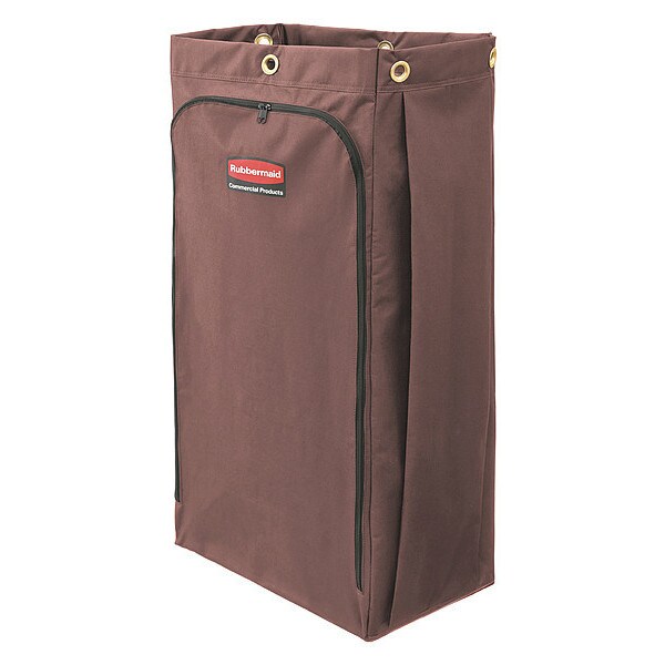 Rubbermaid Commercial Hk Cart Canvas, Lined Bag, 30 gal., Brn - 1966887