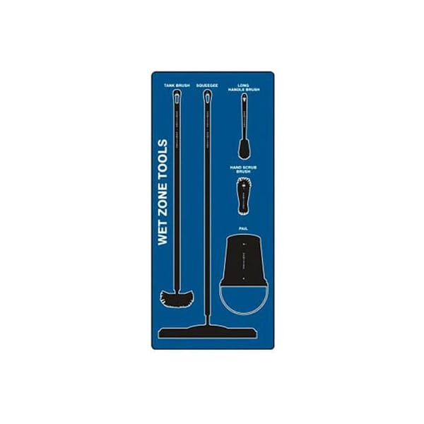 Accuform Accuform Signs Wet Zone Store-Board, Accu-Shield, Blue on Black - PSB111BUBK