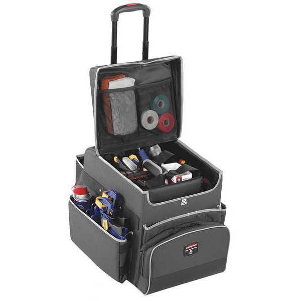 Rubbermaid Commercial Housekeeping Cart, Black, 17 in.H - 1902467