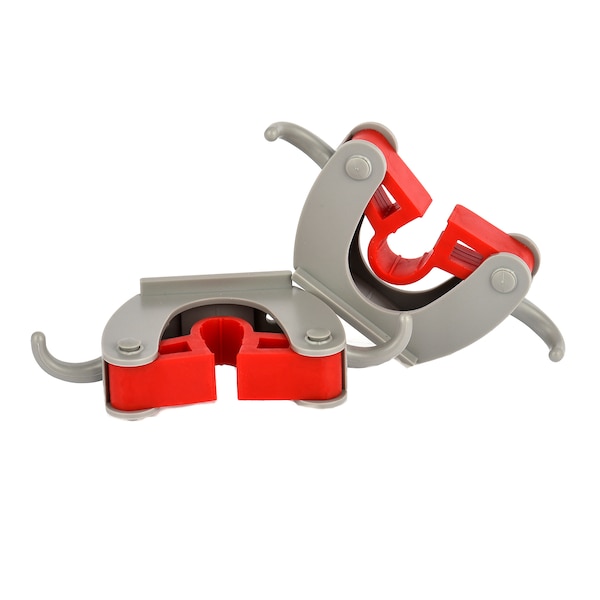 Alpine Industries Mop and Broom Holder, 1 Holder and 2 Hooks, PK2 - 498-1-D
