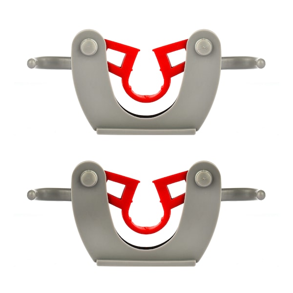 Alpine Industries Mop and Broom Holder, 1 Holder and 2 Hooks, PK2 - 498-1-D