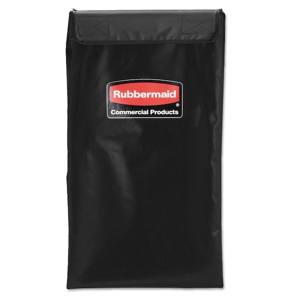 Rubbermaid Commercial Collapsible X-Cart Replacement Bag, 4 Bushel, 220 Lbs, Vinyl, Black - 1881782