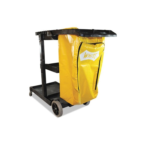 Impactprod Impact, JANITORIAL CART, THREE-SHELVES, 20.5W X 48D X 38H, YELLOW - 6850