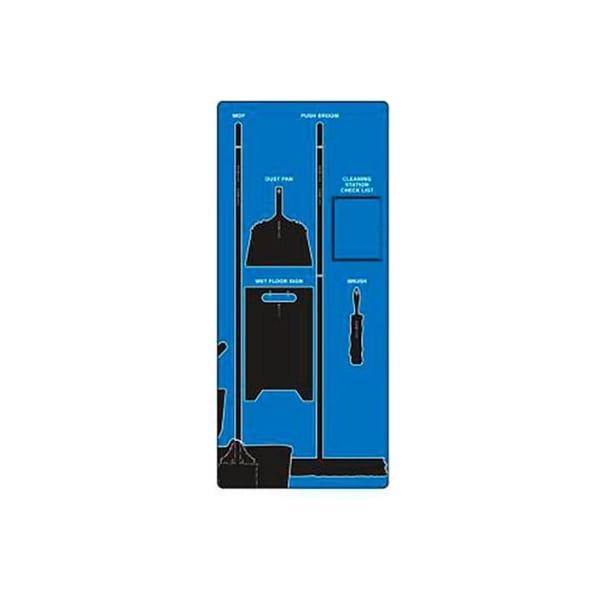 Accuform Accuform Signs Clean & Mop Store-Board, Accu-Shield, Blue on Black - PSB109BUBK