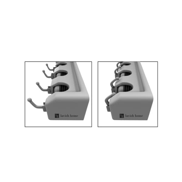 Hastings Home Set of 2 Broom and Mop Holder for Organizing Kitchens, Closets, Garages, Garden, Hanging Wall Hooks - 737591KCJ