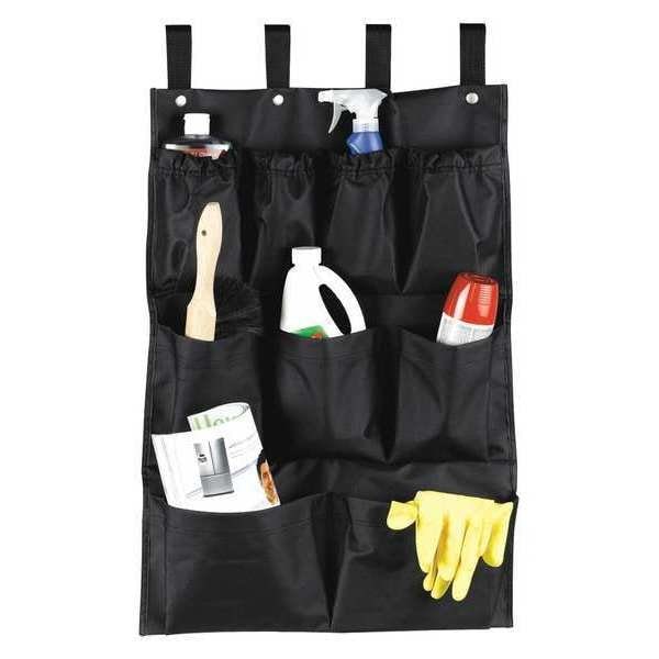 Hospitality 1 Source Caddy Bag, 9 Pocket, 19in X 32in, Black, 6PK - CB9BLK