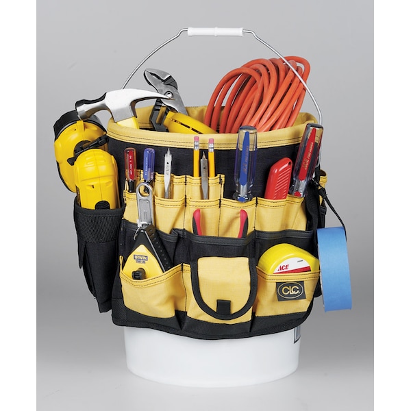 Custom Leathercraft CLC 3.25 in. W X 13 in. H Polyester Bucket Organizer 61 pocket Black 1 pc - 4122