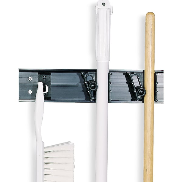 Carlisle Foodservice Carlisle Roll 'N Grip™ Holder System, Black, 18", 1 Hook/3 Rollers - 4073100 - 4073100