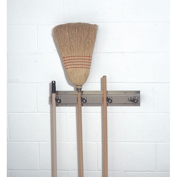Tough Guy Mop/Broom Rack, Stainless Steel, 26 in. - 1ECL4