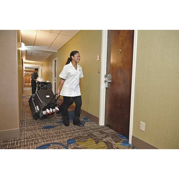 Rubbermaid Commercial Housekeeping Cart, Black, 24-3/4 in.H - 1902465