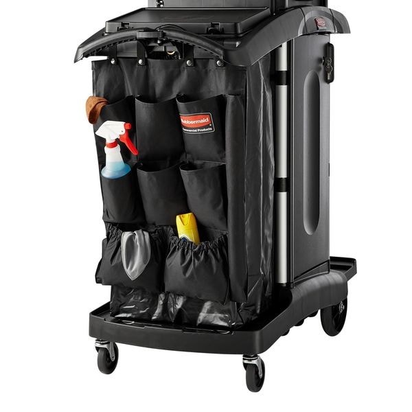 Rubbermaid Commercial Pocket Bag, Black, Polyester - FG9T9000BLA