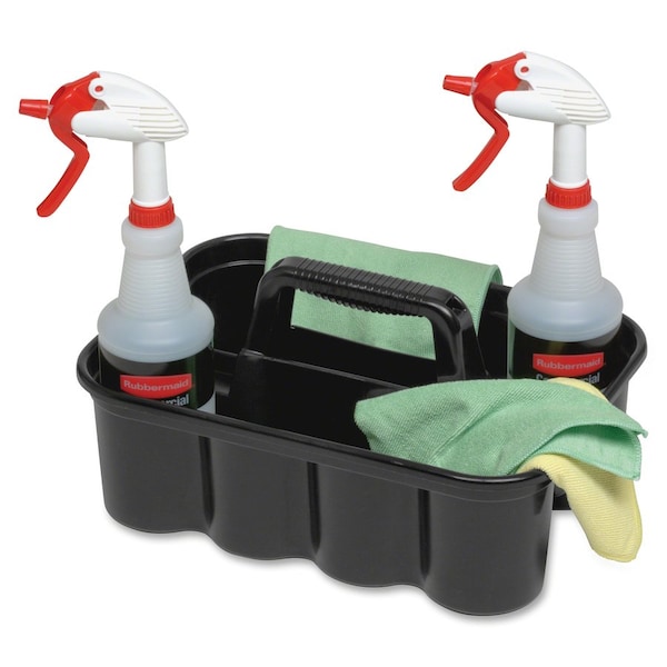 Rubbermaid Commercial Carry Caddy, Heavy-duty, 15"x10-9/10"x7-2/5", Black - RCP315488BLA