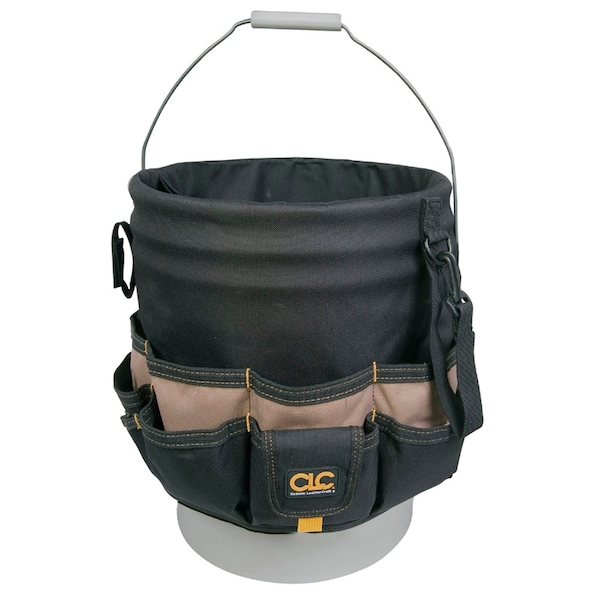Custom Leathercraft CLC 3 in. W X 12.75 in. H Polyester Bucket Organizer 48 pocket Black/Tan 1 pc - 1119