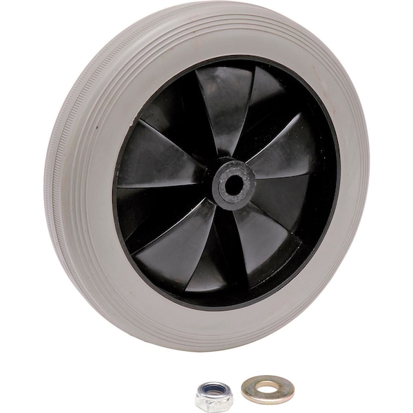 Global Industrial Replacement 8 Rear Wheel for Janitor Cart - RP9039