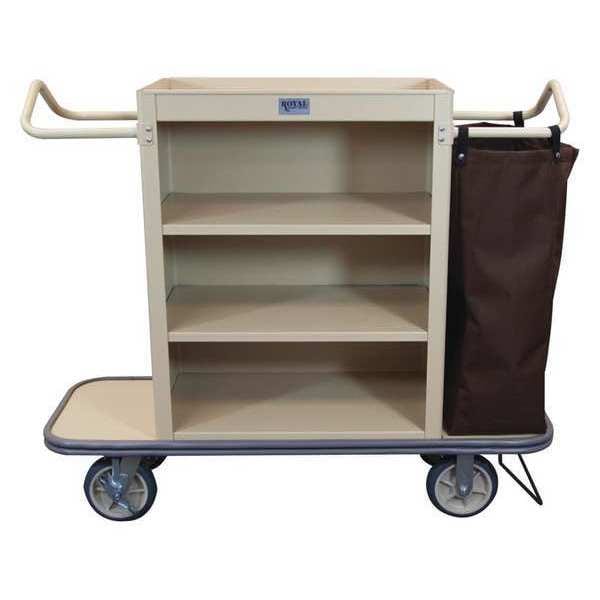 Royal Basket Trucks Hskp Cart, Slim, Beige - R55-TNX-C3C-1VN