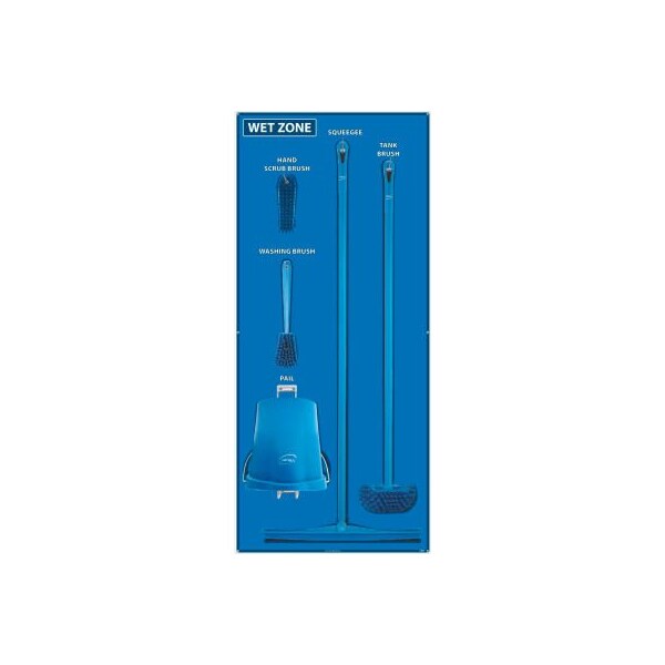 National Marker Co National Marker Wet Zone Shadow Board Combo Kit, Blue/Black, 68 X 30, Alum Composite Panel- - SBK116ACP