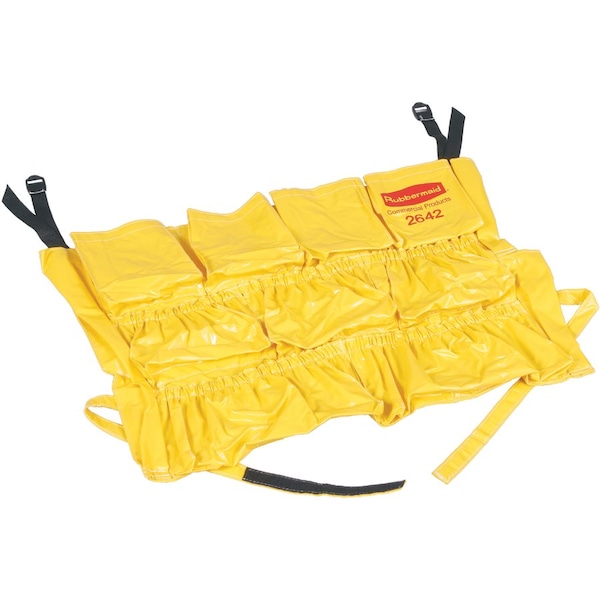 Rubbermaid Commercial Round Container Caddy Bag, 12 Pockets, 6/CT, Yellow 6PK - RCP264200YWCT