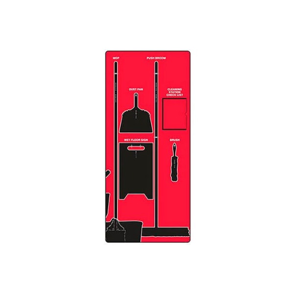Accuform Accuform Signs Clean & Mop Store-Board, Accu-Shield, Red on Black - PSB109RDBK