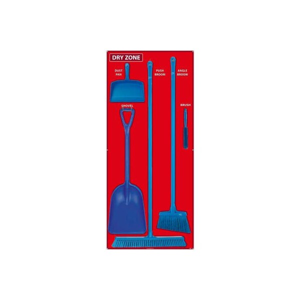 National Marker Co National Marker Dry Zone Shadow Board Combo Kit, Red/Blue, 68 X 30, Alum Composite Panel - - SBK127ACP