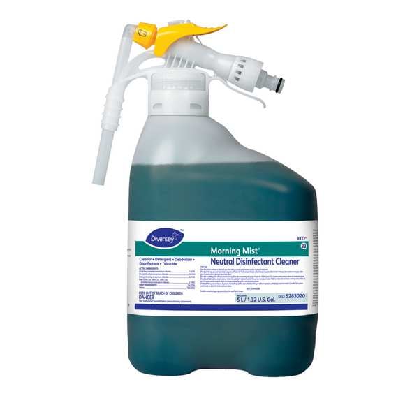 Diversey Neutral Disinfectant Cleaner Concentrate, 5L Hose End Connection Bottle - 5283020