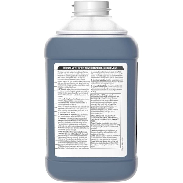 Diversey Deordorizing Cleaner and Disinfectant Concentrate, 2.5L Bottle, Unscented, Blue, 2 PK - 04329.