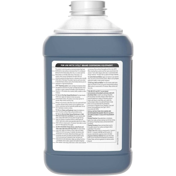 Diversey Deordorizing Cleaner and Disinfectant Concentrate, 2.5L Bottle, Unscented, Blue, 2 PK - 04329.