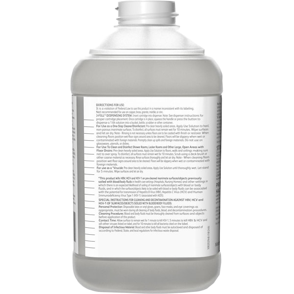 Diversey Cleaner and Disinfectant Concentrate, 2.5L Bottle, Unscented, 2 PK - 5549211