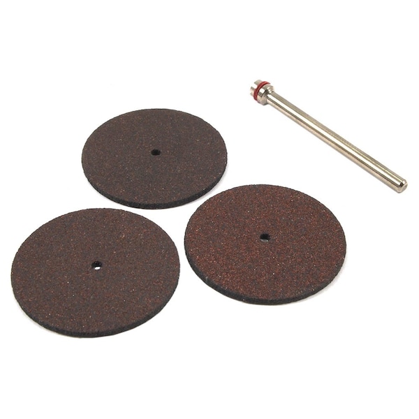 Kit de ruedas de corte Forney, 1-1/4 pulgadas con mandril de 1/8 de pulgada, 4 piezas - 60222