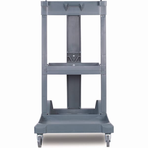 Boardwalk Janitor's Cart, Three-Shelf, 22w x 44d x 38h, Gray - 3485204