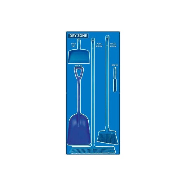 National Marker Co National Marker Dry Zone Shadow Board Combo Kit, Blue/Blue, 68 X 30, Alum Composite Panel - - SBK131ACP