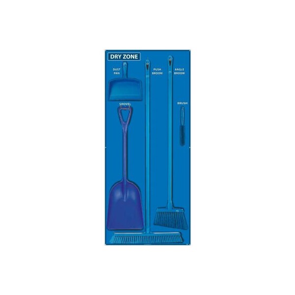 National Marker Co National Marker Dry Zone Shadow Board Combo Kit, Blue/Black, 68 X 30, Alum Composite Panel- - SBK132ACP