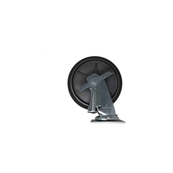 Specialmade Goods And Services Rubbermaid 8in Swivel Plate Caster W/ Brake for Rubbermaid Full Size Housekeeping Cart - FG6189L50000