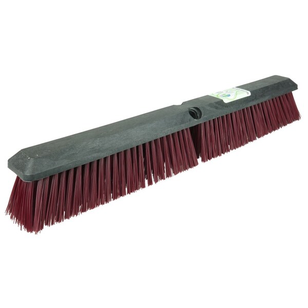 Weiler 24" Green Works Sweep Coarse Maroon Fill with Foam Block - 42354